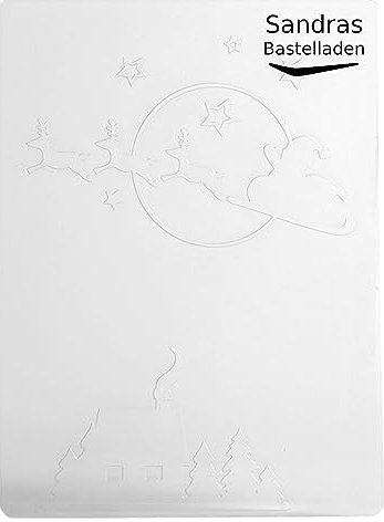 Sandras-Bastelladen Sandras Embossing-Prägefolder/ -Schablone 10,8x15cm Der Weihnachtsmann kommt
