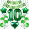 Luftballons 10er Pack für den 10. Geburtstag - Grün mit Girlande - Dekoration für Jungen und Mädchen