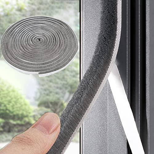 33 Ft Gray Self-Adhesive Soundproofing Weather Stripping for Doors and Windows, 0.35 Wide x 0.2 Thick