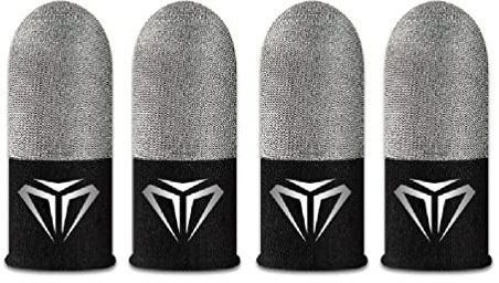 hero-s Phone Gaming Finger Sleeve for Mobile Controller Silver Fiber Sensitive Anti-Sweat Breathable Finger Sleeve for finger covers for