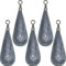 Paradox Fishing Birnenblei Set 5X 80g I Blei Angeln Grundblei Blei Angel Gewichte Angeln Angelzubehör Birnenblei Angel Bleie Set