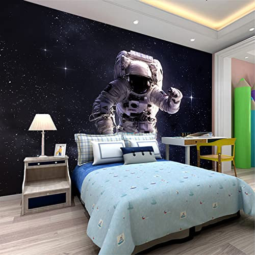 Fotomurales 3D Espacio exterior y astronautas Papel Pintado 3D Fotográfico Mural Fotomurales Dormitorio Salón Decoración Wallpaper 250cm×175cm (ancho x alto)