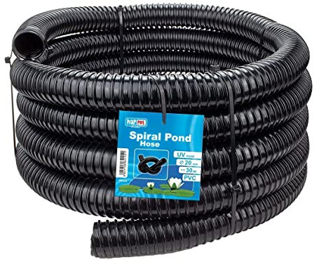 Black Corrugated Flexible Pond Hose Fish Garden Filter Pump Marine Flexi Pipe 20 25 32 38 40 50mm - 1 1.25 1.5 2 (20mm (0.75), 1 Metre)