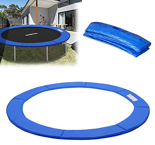 TRMLBE Trampolin Randabdeckung Ø 244 cm Federabdeckung Randschutz Reißfest UV-beständig Sicherheitsmatte Trampolinzubehör für Rundes Gartentrampolin - Blau