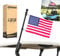 10L0L Golf Cart Flag Pole Kit with 12x18 USA Flag, Universal Fit for Yamaha, Club Car, EZGO Golf Cart, Black Stainless Steel Pole