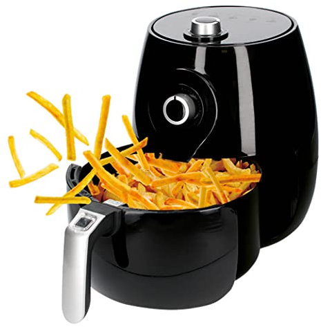 GSC EVOLUTION Freidora de aire sin Aceite NARIA, 1450W, 5L Gran Capacidad, Apta para lavavajillas, Programador hasta 30 min, Horno de aire sin aceite, Hasta 200º - Cocción Uniforme y Saludable