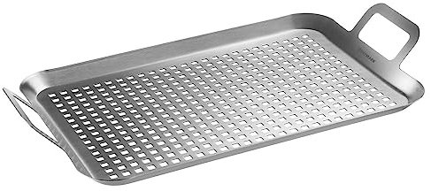 Westmark Asador para parrilla plana y grande – ideal para asar verduras, carne y otros manjares, duradera, apta para lavavajillas – acero inoxidable