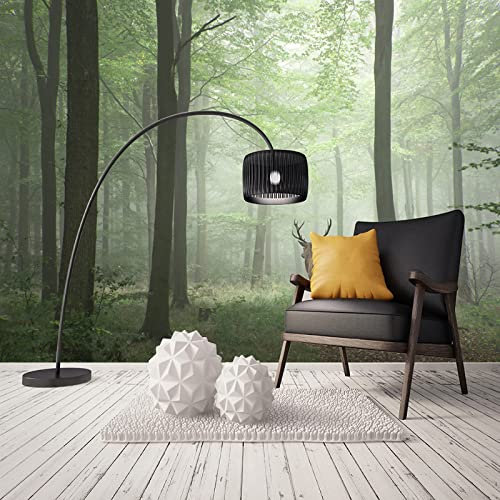 GIVLWF Papier Peint de 3D Arbre Forestier Moderne, Fond De Wapiti De Brouillard Panoramique Déco Mural - pour Salon Chambre D'Enfant Décoration Murale 150 x 105 cm