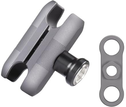 FANAUE Anti-Theft Double Socket Arm Compatible with RAM Mounts B Size Ball head and Bike Motorcycle Phone Holder, Fits Industry all Standard 1 Ball Adapters, Made of Aluminum Alloy Length 2.4