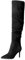 DREAM PAIRS Stivali da donna sopra il ginocchio con tacco alto fino alla coscia a punta a spillo lunghi autunno stivali sexy, Pelle scamosciata nera., 40 EU