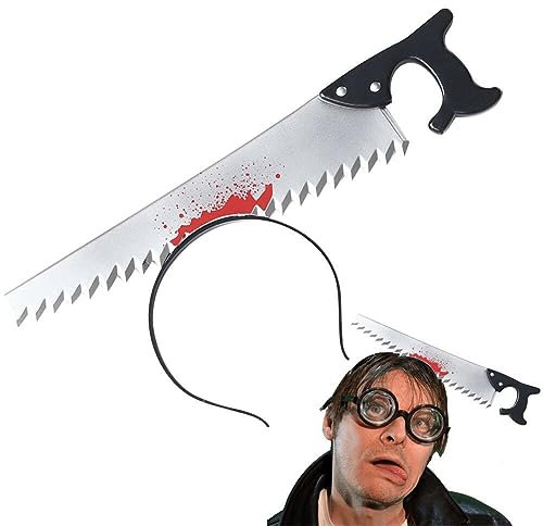 Plastic Faux Couteau Bandeau avec du Sang À Travers La Tête Toys Tricons pour Les Accessoires De Décoration d'halloween Effrayants Jeux De Fête