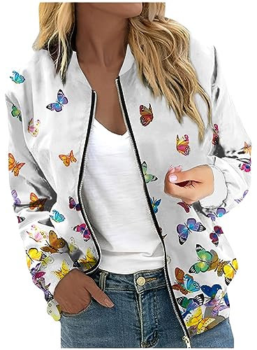 SHE.White Schlupfjacke Damen Ski Jacket Damen Moderne Übergangsjacke Damen Softshellmantel Blazer+für+Damen Winterjacke Teenager Mädchen Dünne Jacke Damen Kaputzen Sweatjacke(1-Multicolor,M)