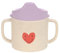 LÄSSIG Kinder Trinklernbecher mit Henkel und abnehmbarem Deckel 150 ml/Sippy Cup Happy Rascals Heart