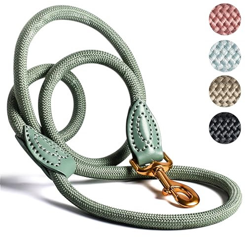 Ne&no Guinzaglio in Corda da 1,2 m per Cani di Taglia Media e Grande - Leggermente Elastico, Robusto, Intrecciato Rotondo, da Addestramento