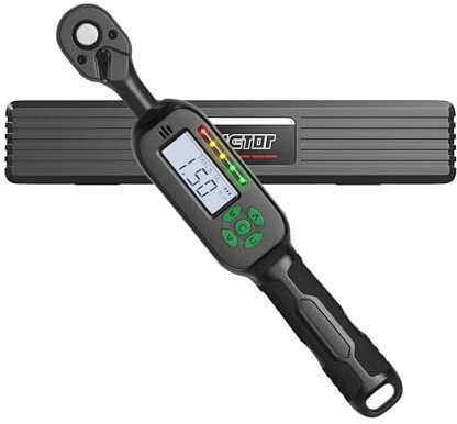LLAVETOR Chiave Dinamometrica Digitale 1/4'', 1,5-30Nm Chiave Dinamometrica Elettronica per Bici, ± 2% Precisione di Coppia a Doppia Direzione, Cicalino e Notifica Flash LED per Moto