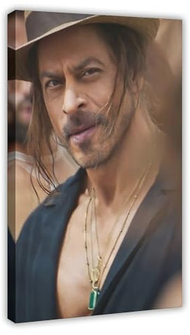 AAVEDA Shah Rukh Khan 5 Leinwandposter Schlafzimmer Dekor Sport Landschaft Büro Zimmer Dekor Geschenk Rahmenstil 30 x 45 cm