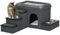 PawHut Katzenhöhle Katzenhütte mit Treppe, Katzenhaus mit 2 Edelstahlnäpfen, Katzenbett, Hundehaus mit Kissen, für Katzen, Hunde bis 8 kg, Polyester, 78 x 48 x 49,5 cm, Grau