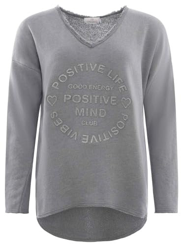 Zwillingsherz Sweatshirt Positiv für Damen Frauen – Hochwertiger Baumwoll Pullover Hoodie Pulli Langarm kuschelig weich Langarmshirt Oversized Sommer