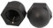 Aqxypas Nylon-Hutmuttern mit Hutkappe, weiß/schwarz, Sechskant-Sechskantmutter aus Kunststoff, M3, M4, M5, M6, M8, M10, M12, M14, M16, M18, M20 zur Isolierung (Color : Black, Size : M20 (2pcs))