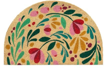 LOLAhome Felpudo Antideslizante Entrada semicircular de Fibra Natural de Coco