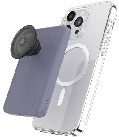 PopSockets PowerPack für MagSafe, tragbares Handy-Ladegerät, magnetisches kabelloses tragbares Ladegerät, 5000 mAh - Dämmerung