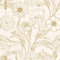 Alzkkll Selbstklebende Tapete Blumen, 600 * 44.5cm Verdicken Gold/Weiß Tapete Vintage Blume Blatt Tapete Selbstklebend Wandverkleidung Selbstklebend Möbelfolie für Wand Möbel Regal Liner Dekor