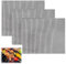 BBQ Grill Mesh, Set di 3 Griglie Antiaderenti per Barbecue, 36 x 42cm Griglia per Barbecue, Griglia BBQ tagliabile, Per Grigliare, Cuocere e Cucinare