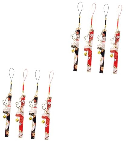 jojofuny 8 Piezas colgante gato de la fortuna lucky charms colgante para celular correas para colgar el timbre del teléfono correa del del teléfono móvil decoraciones de teléfono