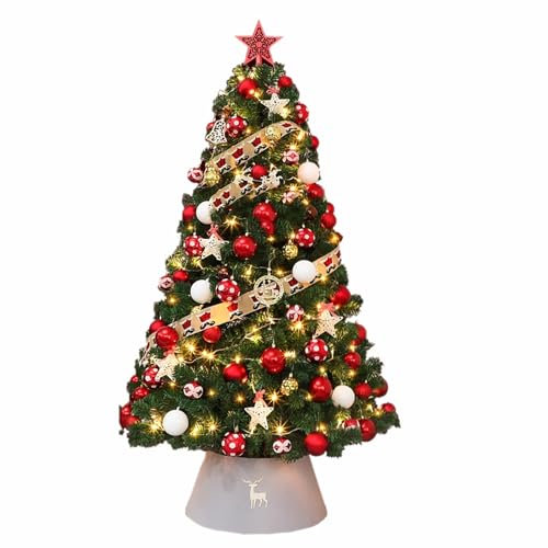 H 240cm/94.4in Albero di Natale artificiale con luci a incandescenza calde, con 1100 rami, kit albero di Natale, albero di Natale criptato(240cm/94.4in)