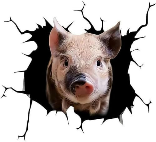 30 * 30 CM 3 STK 3D-Toilettendeckelaufkleber mit Schweinchen-Motiv, lustige wasserdichte Toilettensitzaufkleber aus PVC für Deckel, Badezimmer-Wandaufkleber-Ch81464 30 * 30 25 g-3 STK