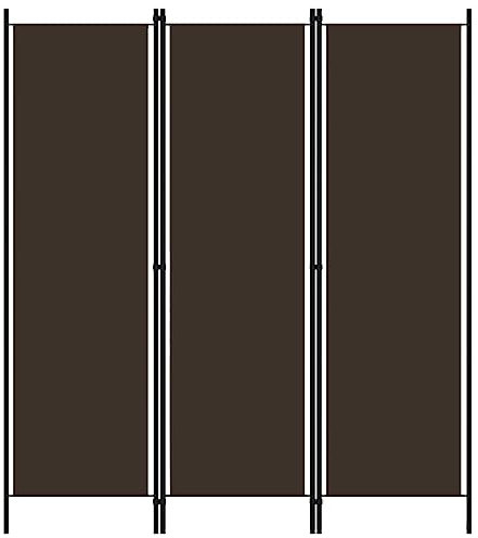 Myheimly 3-TLG. Raumteiler Klappbar Freistehend Trennwand Paravent Umkleide Sichtschutz Spanische Wand Raumtrenner Braun 150x180 cm