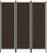 Myheimly 3-TLG. Raumteiler Klappbar Freistehend Trennwand Paravent Umkleide Sichtschutz Spanische Wand Raumtrenner Braun 150x180 cm