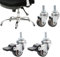 Ruedas giratorias pequeñas para muebles, 4 unidades de 25 mm M6, ruedas giratorias pequeñas, ruedas giratorias con freno, ruedas giratorias 360°, silenciosas, antideslizantes, con rosca para interior