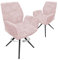 HOMELUX Esszimmerstühle Drehbar 2er Set, Stühle Esszimmer, Küchenstuhl, bis 110 kg Belastbar, Polsterstuhl mit Metallbeine und Rückenlehne für Esszimmer Küche, Rosa