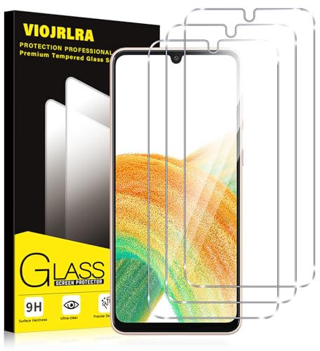 Viojrlra Verre Trempé [3 Pièces] Pour Samsung Galaxy A33 5G /A22 4G, Dureté 9H Film Protection écran, Ultra Résistant Vitre Protecteur, Clarté HD, sans Bulles, Anti-Rayures