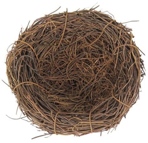 Milisten Vogelbrutnest Vogel Träger Vogelkäfig Vogelverzierung Vogelhaus Vogelnest Künstliches Schwalbennest Plattform Künstliche Nestverzierung Hängender Vogelkorb Babynest Rattan