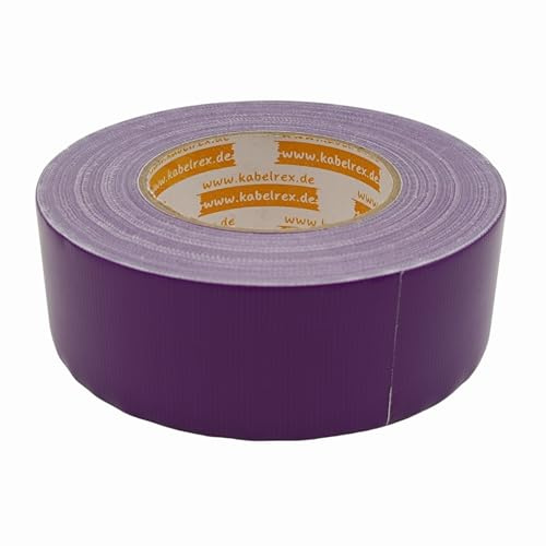KABELREX Klebeband Gewebeband Duct Tape Lila 50m + 5m Extra! = 55m x 5cm Extrem Stark & Wasserdicht – 10% mehr Länge als Standard – Allzweck Panzerband für Reparaturen, Basteln, Outdoor & Handwerk