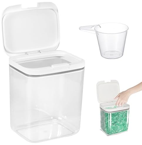 YUNXCNA Waschmittel Aufbewahrung, 5,5L Behälter für Waschpulver Waschpulverbehälter mit Luftdichtem Deckel, Waschpulver Aufbewahrungsbox, Wäsche Pods Behälter, für Badezimmer, Toilette