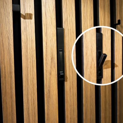 Generisch Garderobenhaken für Akustikpaneele ohne Bohren - Click System - Klapphaken (3, 15-18mm)