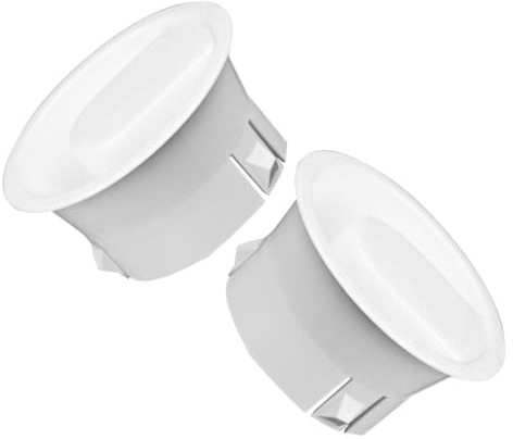 SHINEOFI Couvercle en Blanc Plastique 2 Pièces Pichet de Eau | Bord Octogonal Strié, Design Simple et Élégant, Fermeture Étanche, Lot de 2