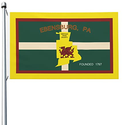 Ebensburg, Pennsylvania Fahne Mit Tülle Hofflagge Perfekte Gartenfahne Décor Für Außen Lawn Veranda 90X152Cm