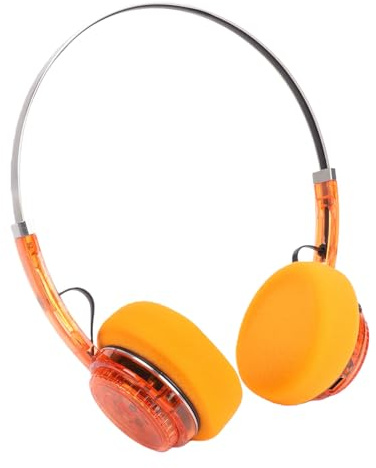 Cuifati Retro-Bluetooth-Kopfhörer, Kabellos, On-Ear mit 40-mm-Treiber, 20-Stunden-, Bluetooth 6.0, Hochauflösender Sound, Multipoint-Verbindung Typ C, Aufladen für Musik, Anrufe, (Durchscheinendes