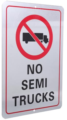 BESTOYARD Cartello Stradale e Installazione Flessibile in Alluminio Divieto Transito Camion Dettagli Riflettenti per Parcheggio e Rampe Autostradali