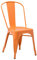 SKLUM Chaise empilable LIX Orange Safran Salle à Manger Cuisine Style Industriel Finition Gloss
