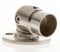 Edelstahl Wandanschluss mit Gelenk für Rohr 42,4 mm geschliffen (satin Korn 320) V2A - 3 Loch Befestigung Bayram®