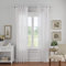 Elrene Home Fashions écrasé Bande inférieure à 1 mm réglable Tie Top Panneau Simple Rideau de fenêtre drapé, Blanc, 52x84