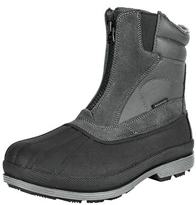NORTIV 8 Stivali Uomo da Neve Stivali Invernali Classici Scarponcino Foderata Caldo Antiscivolo Comode Nero,Size 44,Grigio/Nero,170410