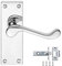 Golden Grace 10 Sets of Victorian Scroll Latch Door Handles in Polished Chrome & Latches Pack Sets