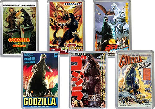 Super Universe Set of 6 Godzilla Movie Poster Fridge Magnets 5 x 7.5 cm