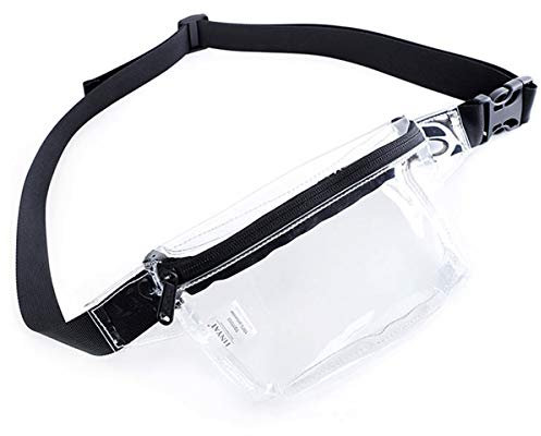 Transparente Bauchtasche für Damen, Tinyat, transparente Tasche, wasserdichte Gürteltasche für Konzerte, Sport, Reisen und den täglichen Gebrauch, farblos, Einheitsgröße